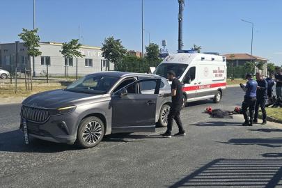 Tekirdağ'da otomobille çarpışan elektrikli motosikletin sürücüsü öldü