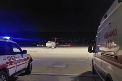Tokat'ta ambulans uçak 11 yaşındaki hasta çocuk için havalandı