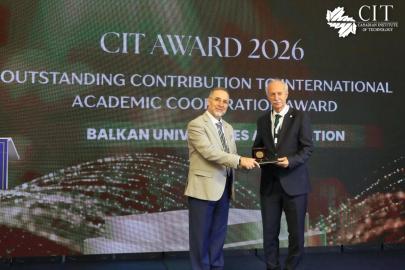 Trakya Üniversitesi ile Balkan Üniversiteler Birliğine uluslararası iş birliği ödülü