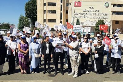 Diyarbakır'da bazı belediyelerde işten çıkarılan işçilerin eylemi sürüyor
