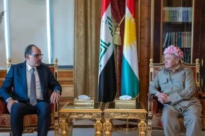 MİT Başkanı Kalın Erbil'de KDP lideri Barzani ile bir araya geldi