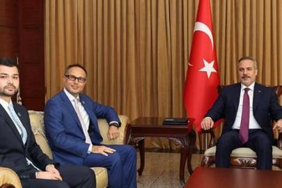 Dışişleri Bakanı Hakan Fidan TÜRKPA Genel Sekreteri Hasan'ı Bakü'de kabul etti
